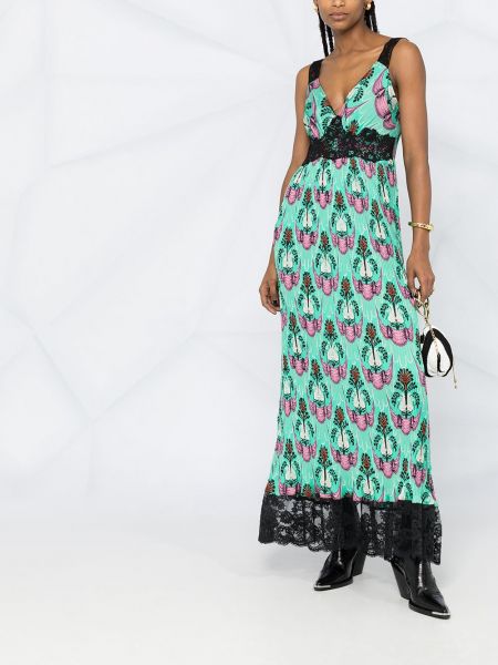 Mini vestido con estampado con estampado abstracto Paco Rabanne verde