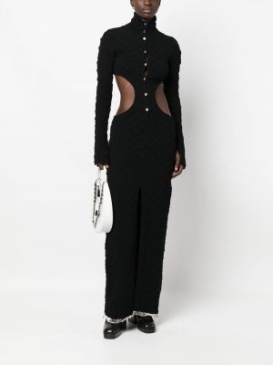 Pletené koktejlové šaty Ambush černé