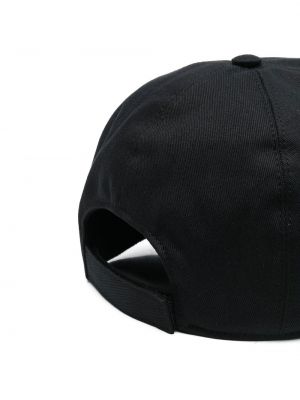 Medvilninis siuvinėtas kepurė su snapeliu Versace juoda