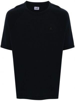 Bavlnené tričko s výšivkou C.p. Company modrá
