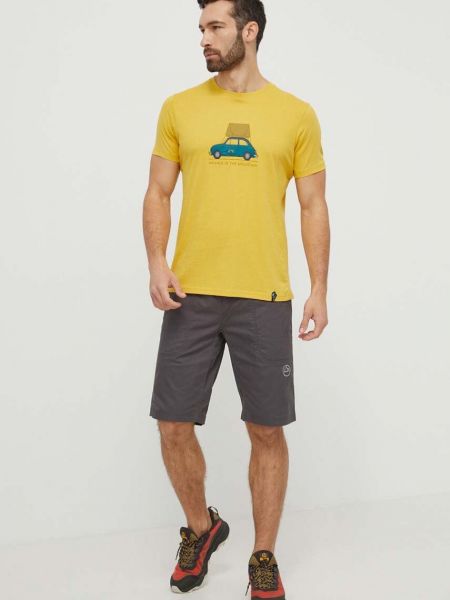 Koszulka z nadrukiem La Sportiva żółta