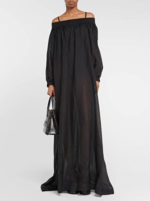 Длинное платье Alaïa черное