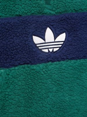 Fleecová bunda Adidas Originals zelená
