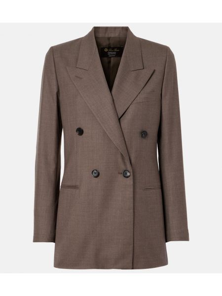 Yün blazer Loro Piana kahverengi