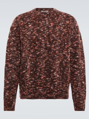 Jersey de lana de tela jersey Auralee marrón