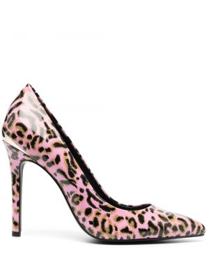 Pantofi cu toc cu imagine cu model leopard Just Cavalli