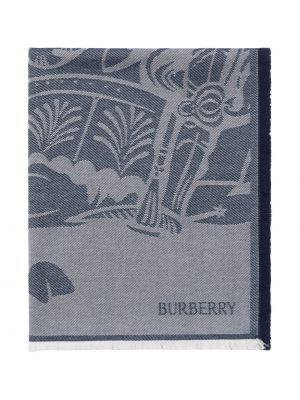 Pletený šál Burberry modrý