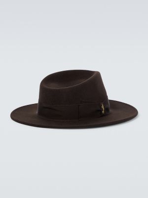 Veltinio vilnonis kepurė Borsalino ruda