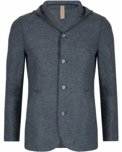 Однобортный пиджак с капюшоном Eleventy, серый