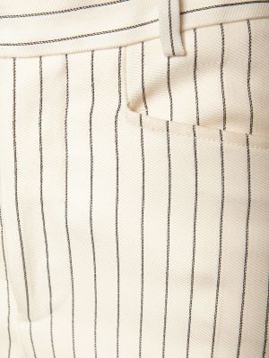 Svilene volnene hlače z visokim pasom Tom Ford