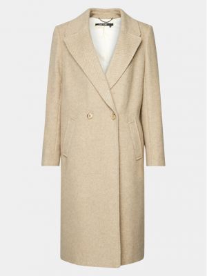 Beżowy płaszcz zimowy wełniany Marc Aurel