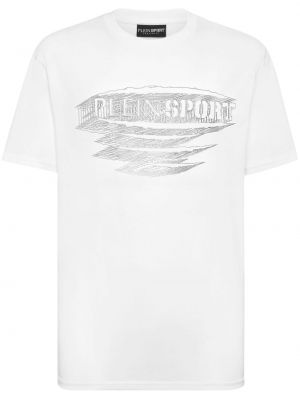 Βαμβακερή αθλητική μπλούζα με σχέδιο Plein Sport