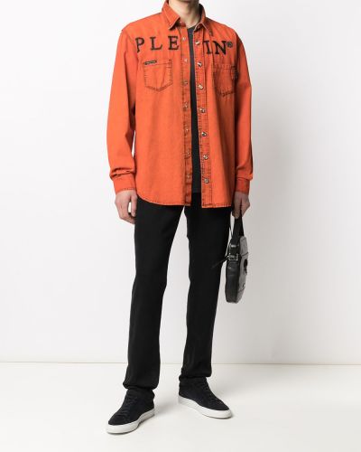 Camisa con bordado Philipp Plein naranja