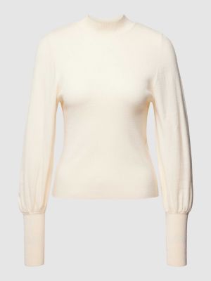 Dzianinowy sweter ze stójką Vero Moda biały