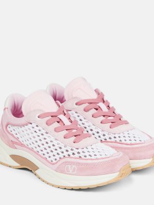 Sneakers σουέντ Valentino Garavani ροζ