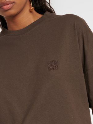 Памучна тениска от джърси Loewe сиво
