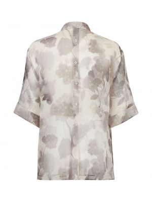 Camisa de flores con estampado Fendi gris