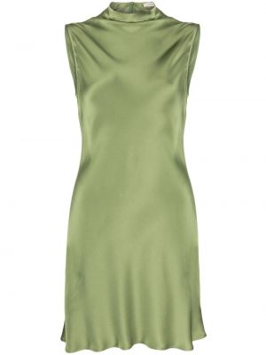 Satiinist traksidega kleit Lapointe roheline