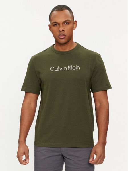 Priliehavé tričko Calvin Klein zelená