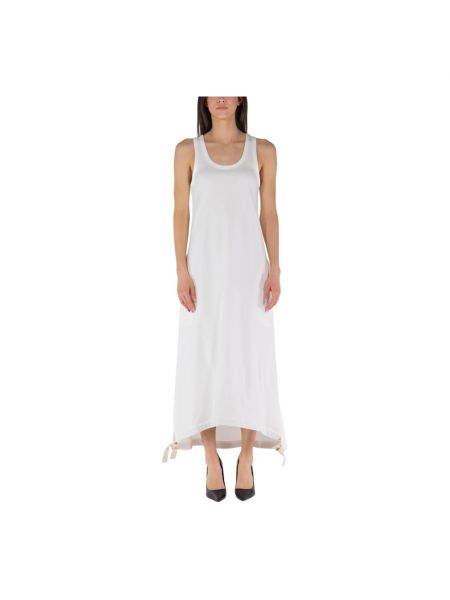 Sukienka midi bez rękawów z dżerseju Jil Sander biała