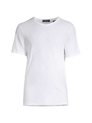 Хлопковая футболка с коротким рукавом Theory белая