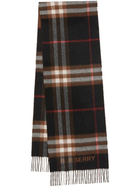 Sjekket kashmir skjerf Burberry brun