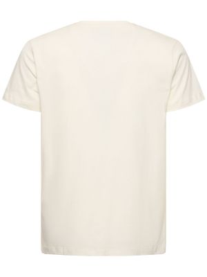T-shirt di cotone con stampa in jersey Vilebrequin bianco