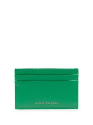 Kožená peněženka Alexander Mcqueen zelená