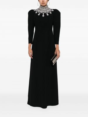 Křišťálové večerní šaty Andrew Gn černé