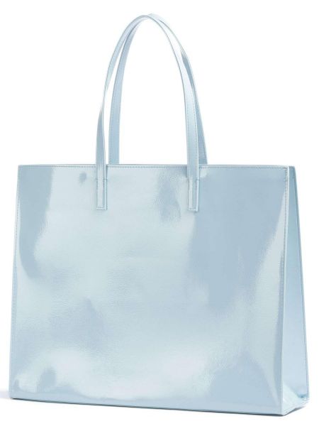 Кожаная сумка шоппер из искусственной кожи Ted Baker синяя