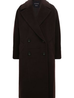 Шерстяное пальто Cinzia Rocca коричневое