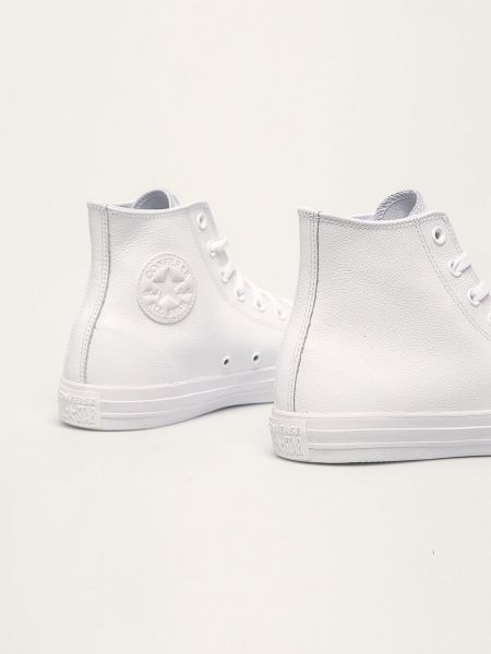 Pantofi din piele cu stele Converse alb