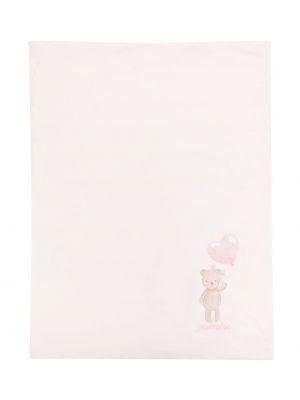 Pamučna torbica s printom Monnalisa ružičasta