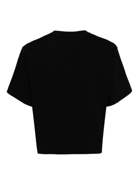 Raštuotas medvilninis marškinėliai Fiorucci juoda