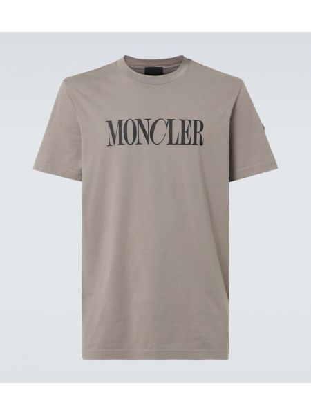 Jersey bomull t-skjorte Moncler beige