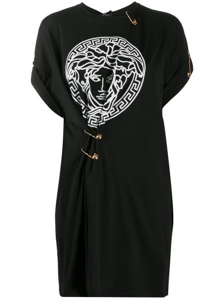 Camiseta oversized Versace negro