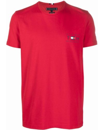 Camiseta con estampado Tommy Hilfiger rojo