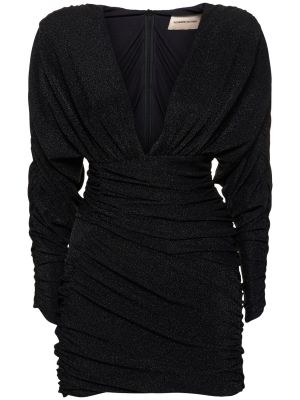 Mini vestido de tela jersey Alexandre Vauthier negro