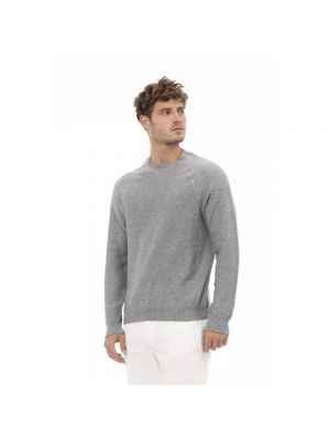 Jersey de algodón de tela jersey de cuello redondo Alpha Studio gris