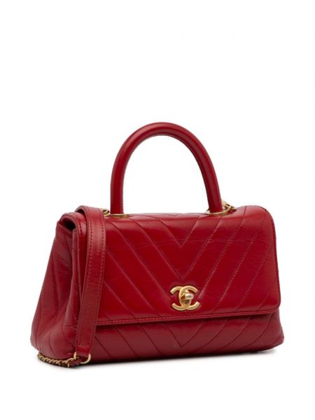 Sac à motif chevrons Chanel Pre-owned rouge