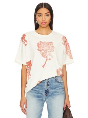 Top a fiori Free People rosso
