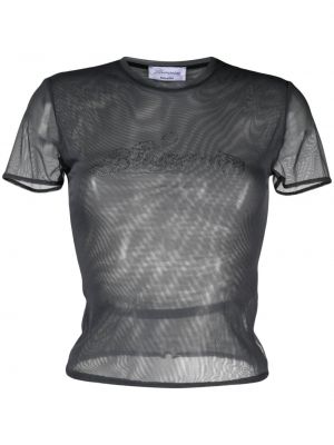 T-shirt in mesh Blumarine grigio