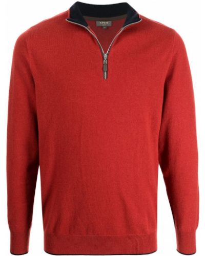 Jersey con cremallera de tela jersey N.peal rojo
