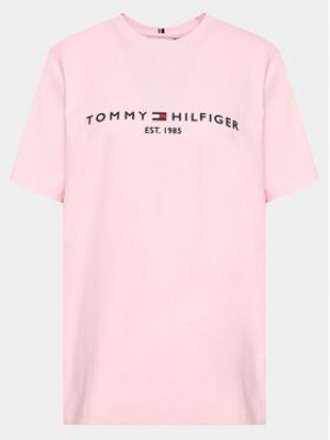 Футболка Tommy Hilfiger Curve рожева