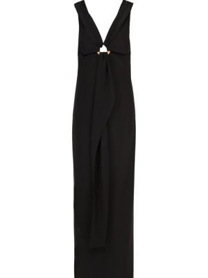 Длинное платье с драпировкой Tom Ford черное