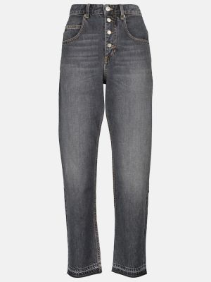 Slim fit skinny džíny s vysokým pasem Marant Etoile šedé