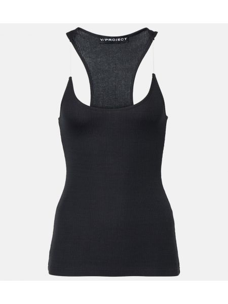 Jersey bomull tank top Y/project svart