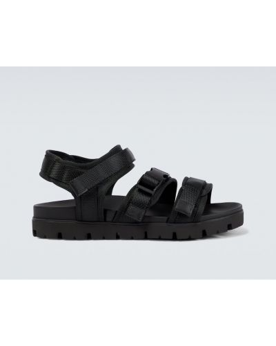 Nylonové sandále Prada čierna