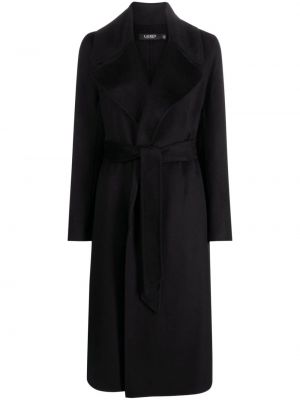 Vlnený kabát Lauren Ralph Lauren čierna