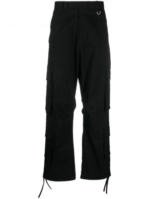 Pamut egyenes szárú nadrág Represent fekete
